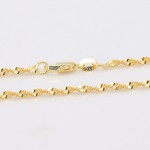 Silver plated wave chain for pendant 16 18 20 22 24 26 28 30 inch necklace wholesale  double water wave chain