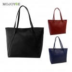 Simple Fashion Handbags Women Bags Solid Shoulder Tote Bags Big Tote Bolsa Women Leather Handbags Black Bucket bolsa feminina