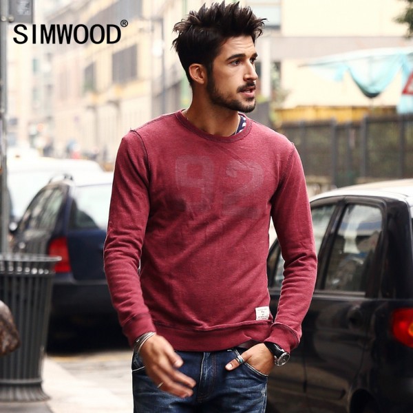 Simwood 2016 New Arrival Mens Hoodies Sweatshirts O-neck Mens Sweatshirts Long Mens Tee Mens Hooded Free Shipping WY831