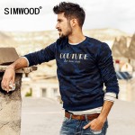 Simwood 2017 New Spring Camouflage Letter Printing Chic Designed Round Neck Full Sleeve Men Sweatshirt WY8010