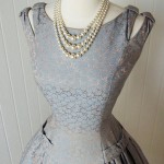 Sisjuly 1950s vintage dress spring party style elegant dresses with lace a-line o-neck dresses sleeveless female vintage dress