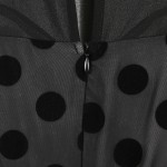 Sisjuly Vintage dresses Dot Summer Elegant Sleeveless party Dresses Black Color Polka Dots sleeveless o-neck 1950s vintage Dress