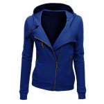 Sisjuly solid color hooded jacket long sleeve women hoodies sweatshirts black zipper autumn winter outerwear coats fashion 
