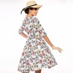 Sisjuly vintage dress floral print dress flower autumn winter elegant 50s rockabilly dresses 4XL vestido de festa women dresses