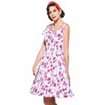 Sisjuly vintage dress women floral print party dress sexy flower 1950s pin up dress vestido de festa fashion style women dresses