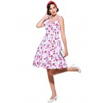 Sisjuly vintage dress women floral print party dress sexy flower 1950s pin up dress vestido de festa fashion style women dresses