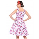 Sisjuly vintage dress women floral print party dress sexy flower 1950s pin up dress vestido de festa fashion style women dresses