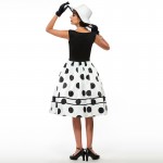 Sisjuly vintage dresses parthwork Elegant Sleeveless A-Line Knee Length Dress Color Block Polka Dots Plaid Women Vintage Dress