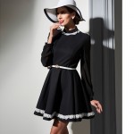 Sisjuly women dress winter office dress long sleeve elegant black autumn work dresses vestido style casual dresses fashion 2017