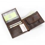 Small Vintage Wallet Brand High Quality Vintage Designer 100% Genuine Crazy Horse Cowhide Leather Men Short Coin Purse Wallet