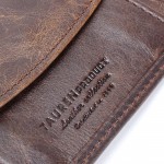 Small Vintage Wallet Brand High Quality Vintage Designer 100% Genuine Crazy Horse Cowhide Leather Men Short Coin Purse Wallet