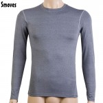 Smoves S-XXL Men's Compression Body Base Layer Under Top Long Sleeve T-Shirts Tops Skins Gear Cool Dry New 2017 Free Shipping