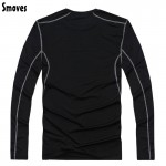 Smoves S-XXL Men's Compression Body Base Layer Under Top Long Sleeve T-Shirts Tops Skins Gear Cool Dry New 2017 Free Shipping