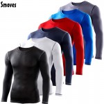 Smoves S-XXL Men's Compression Body Base Layer Under Top Long Sleeve T-Shirts Tops Skins Gear Cool Dry New 2017 Free Shipping