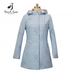 Snow Classic 2017 new women jacket spring  thin women quilted coat  With Hood parkas Women's Fashion parka coat and jacket 17308