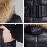 Snow Classic New Women's Winter Jacket 2016 Real Raccoon Fur Collar Jacket And Coats Fur Lined Hooded Down Coat 12074