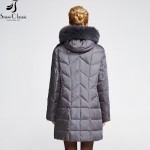 Snowclassic New Woman Winter Jackets 2016 Plus Size 6xl Jacket Real Fox Fur Collar Down Jacket Winter down coat Big Sale 12029