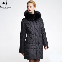 Snowclassic New Woman Winter Jackets 2016 Plus Size 6xl Jacket Real Fox Fur Collar Down Jacket Winter down coat Big Sale 12029