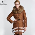 Snowclassic Winter Jacket Women Parka With Real Raccoon Fur Hood Jacket Women Winter Down Coat close-out stock 12044