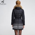 Snowclassic Winter Jacket Women Parka With Real Raccoon Fur Hood Jacket Women Winter Down Coat close-out stock 12044