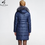 Snowclassic Women's Winter Jacket 2016 Faux Fur Collar Jacket Padded Hooded Winter Jacket Women 14220am