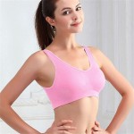Soft Sports Bra Women Yoga Fitness Stretch Workout Sport Tank Top Seamless Padded Push Up Bra 