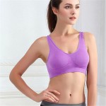 Soft Sports Bra Women Yoga Fitness Stretch Workout Sport Tank Top Seamless Padded Push Up Bra 