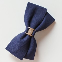 Solid Color Hair Bows With Metal Buckle Two Layers Bow Hair Clip Barrettes Hair Accessories For Women/Girls/Students