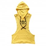 Sportswear Bodybuilding Stringer Sleeveless Skull Hoodies Men Hoodie Fitness Fashion Sweatshirt  Muscle Clothes