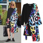 Spring  Dress Women 2017 New Design Fake Two-pieces Lace Digital Print Round Neck Loose Fashion Dress for Ladies