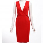 Spring 2017 New OL fashion work wear V-neck women dress work wear slim office ladies formal one-piece dress plus size uniform