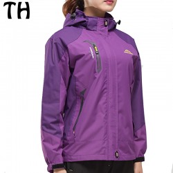 Spring Autumn Jackets Women Basic Coats Waterproof Hooded Windbreaker Work Outfit #160762