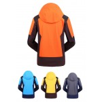 Spring Autumn Women's Softshell Hooded Jackets Coat Windproof Waterproof Zipper Pockets Casual Female Clothing