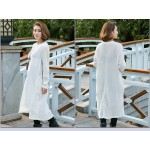 Spring Autumn new cotton linen dress for female  Women long sleeve do old casual dresses 66021