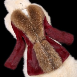 Spring Autumn winter Women's Genuine Natural Real Rabbit Fur Coats Raccoon Fur Collar Lady Slim Outerwear Coats VF0084