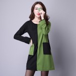 Spring Dress O Neck Long Sleeve Cotton Dress Casual Loose Patchwork Vintage Dress Plus Size Women Clothing Spring Dress O Neck Long Sleeve Cotton Dress Casual Loose Patchwork Vintage Dress Plus Size Women Clothing
