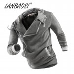 Spring Fashion Asymmetry Design Zip Up Hoodies for Men Long Sleeve Cotton Hooded Sweatshirts Outwear Coat Jackets Young Guys