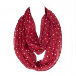 Spring New Lovely Female Dot&Stripe Ring Scarf Fashion Women Voile Nice Character Loop Scarf Ethnic Style Size