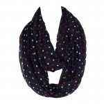 Spring New Lovely Female Dot&Stripe Ring Scarf Fashion Women Voile Nice Character Loop Scarf Ethnic Style Size