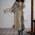 Spring Plus Size Cotton Linen Dresses Loose Vestidos 2018 Original Design Floral Print Dress Vintage Long Sleeve Casual Dress