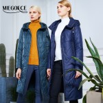 Spring Women Parkas jackets With Hood Warm High-quality Thin Cotton-padded Jacket European Windproof Women Quilted Coat MIEGOFCE