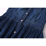 Spring and Autumn New Style Women Fashion Plus Size Dress, Female Elegant Casual Quality Jeans Vestidos Slim Denim Dresses