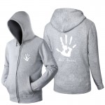 Spring and Autumn Sweatshirt Skyrim black hand Dark Brotherhood  Hoodies Men Casual Tracksuit Long Sleeve Zip up Hip hop Tops