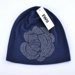 Spring and Autumn ladies beanie knitted hat women flower rhinestones hats for women's skullies caps girl cap gorros balaclava
