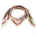 Square Silk Scarf For Women Luxury Designer Brand Ladies Scarves Female Hijab 90*90cm