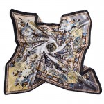 Square Silk Scarf For Women Luxury Designer Brand Ladies Scarves Female Hijab 90*90cm