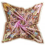 Square Silk Scarf For Women Luxury Designer Brand Ladies Scarves Female Hijab 90*90cm