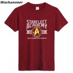 Star Trek II T Shirt Men Short Sleeve Cotton 6.2oz Tee Shirt Homme O-neck Black Red S-3XL Printed Starfleety Academy Novelty Top