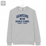 Stranger Things Hawkins middle school Eleven sweatshirts thicken pullovers warm clothes top men women winter autumn