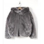 Stylish Loose Hooded Faux Fox Fur Jackets New Winter Woman Loose sleeve Keep Warm Faux Fur Thick Coat Outerwear 